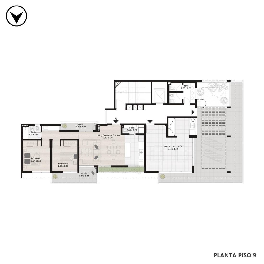 Departamento 2 dormitorios en venta San Lorenzo - Sargento Cabral 1800, San Lorenzo. CBU63868 AP7010478 Crestale Propiedades