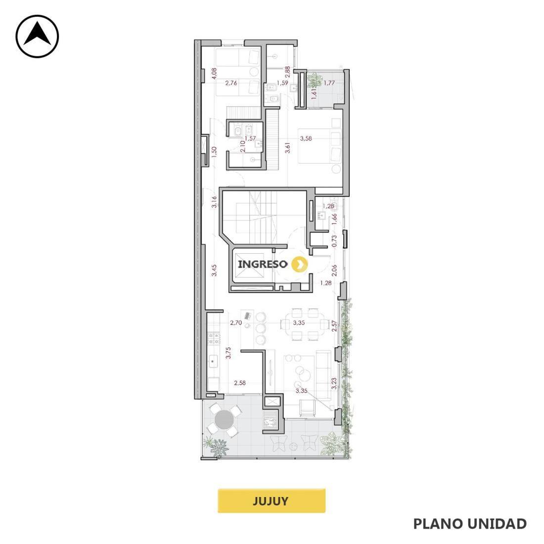 Departamento 2 dormitorios en venta Jujuy 2400, Rosario. CBU65599 AP7220496 Crestale Propiedades