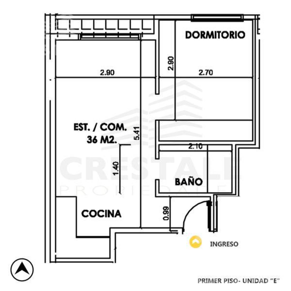 Departamento 1 Dormitorio En Venta Zeballos Y EspaÑa, Rosario. Cbu9953 