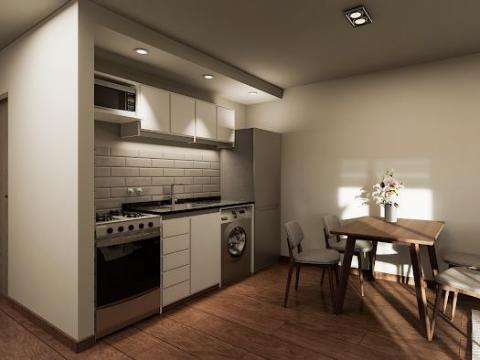 Departamento monoambiente en venta San Juan Y Rosas, Rosario. CBU63358 AP6948508 Crestale Propiedades